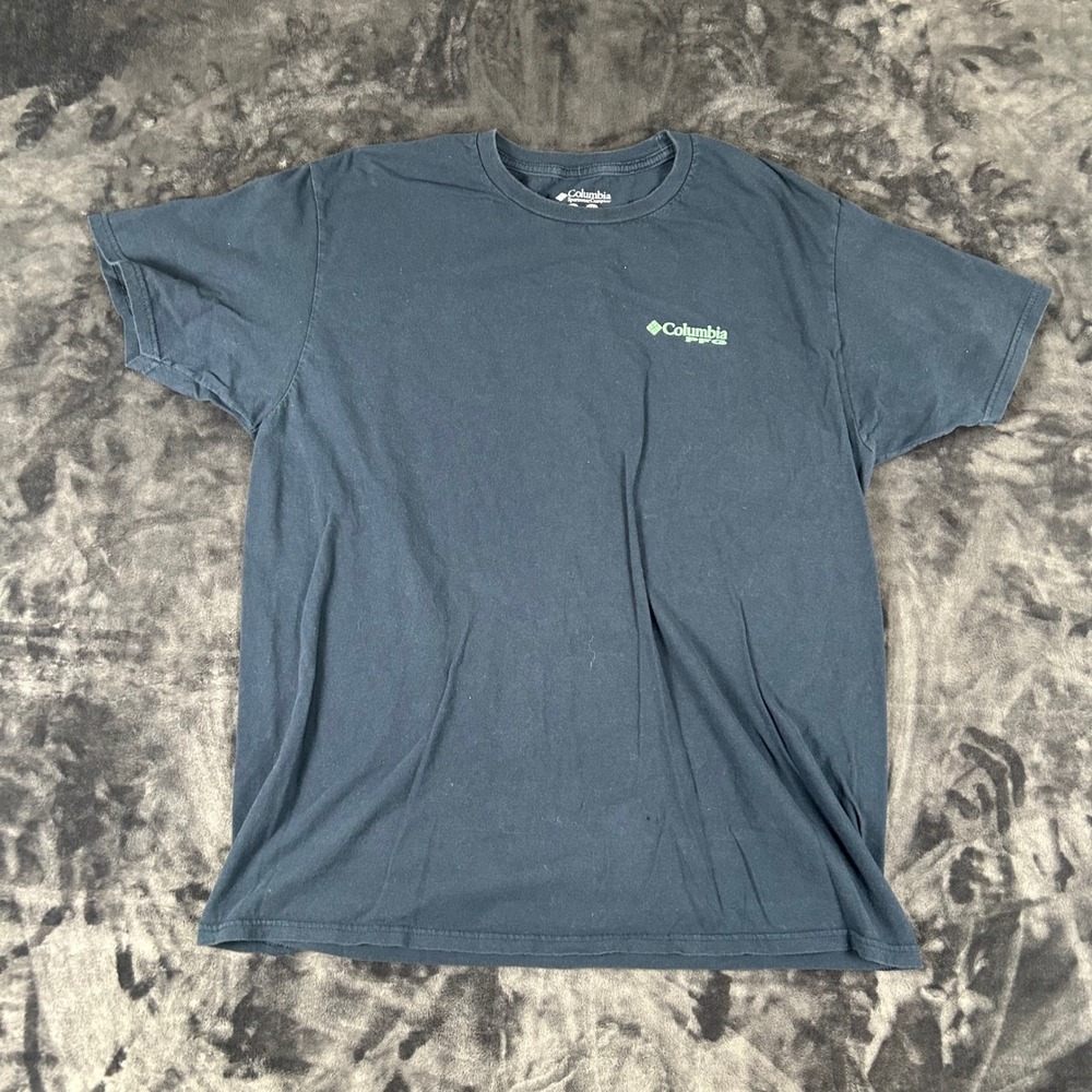 Columbia T-Shirt Mens XL Blue PFG Florida Performance Fishing Gear Graphic Tee